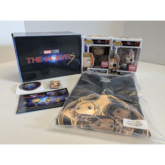 Marvel Collector Corps Funko Pop Goose W/ Flerkittens 1266 & Captain Marvel 1265 - Picture 2 of 8